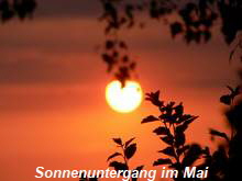 Sonnenuntergang im Mai